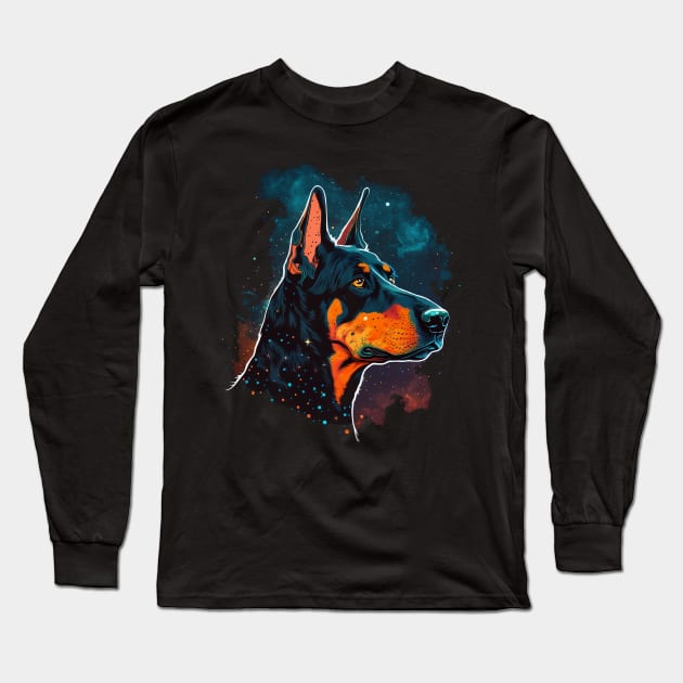 doberman Long Sleeve T-Shirt by a cat cooking